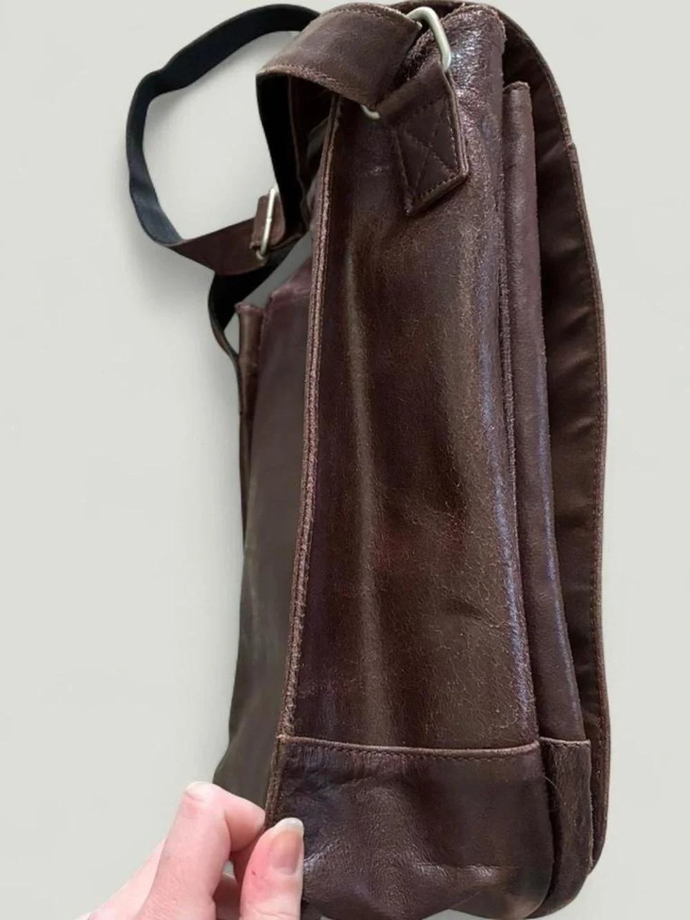 Brown Leather Laptop Satchel